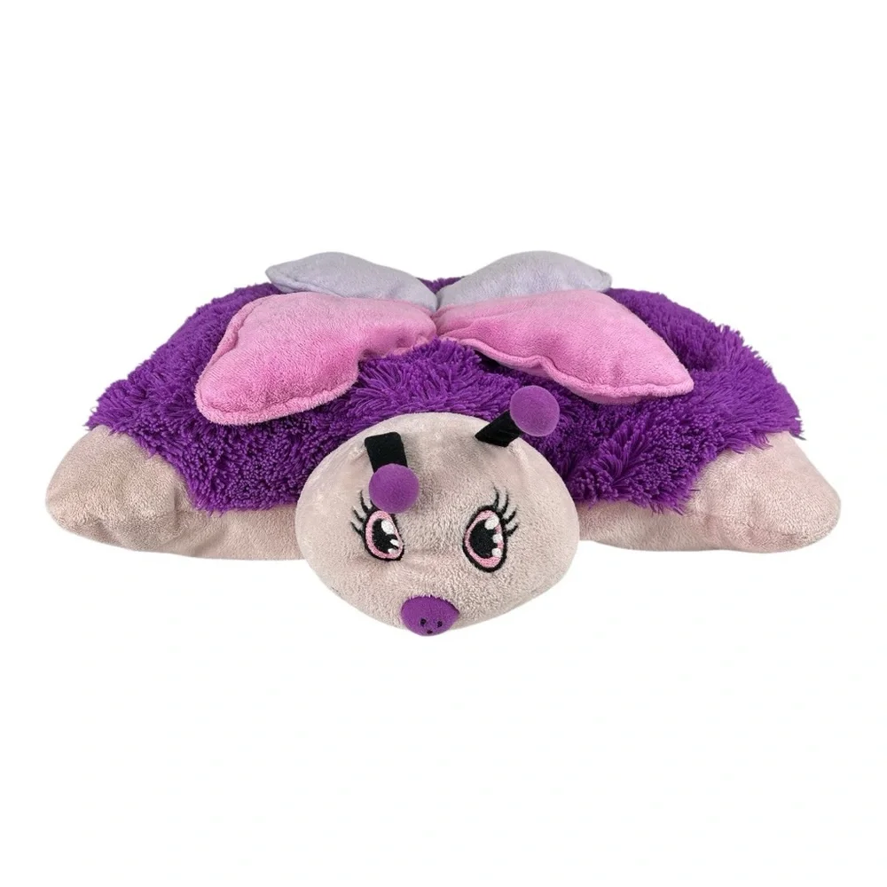 Pee-Wee Pillow Pets Butterfly Purple 11 inch Plush Toy that Turns Into a Pillow